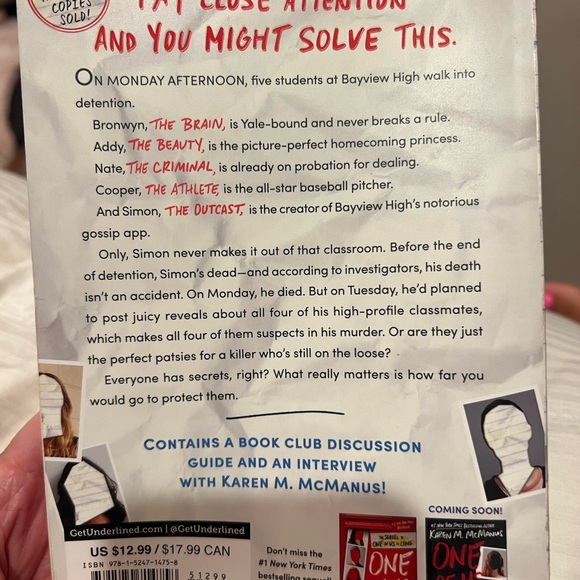 One of Us Is Lying Book - Picture 3 of 3